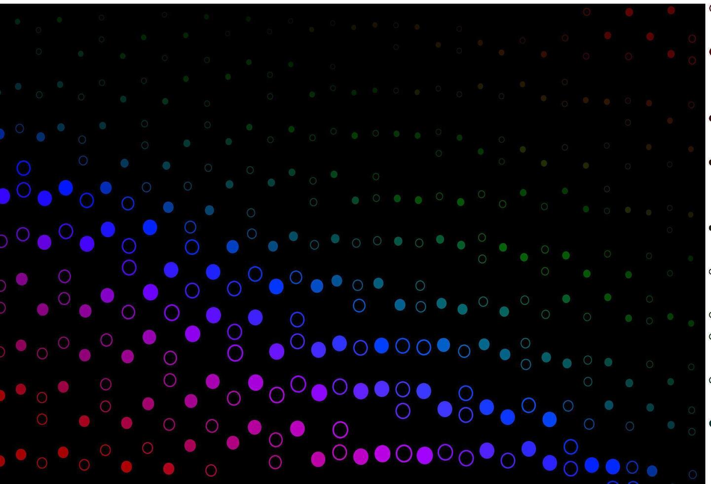 Dark Multicolor, Rainbow vector layout with circle shapes.