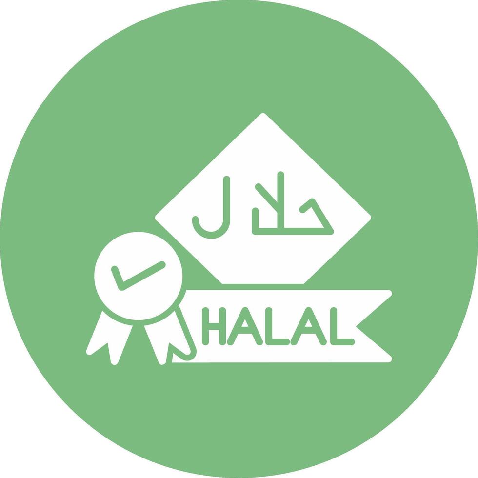 icono de vector halal