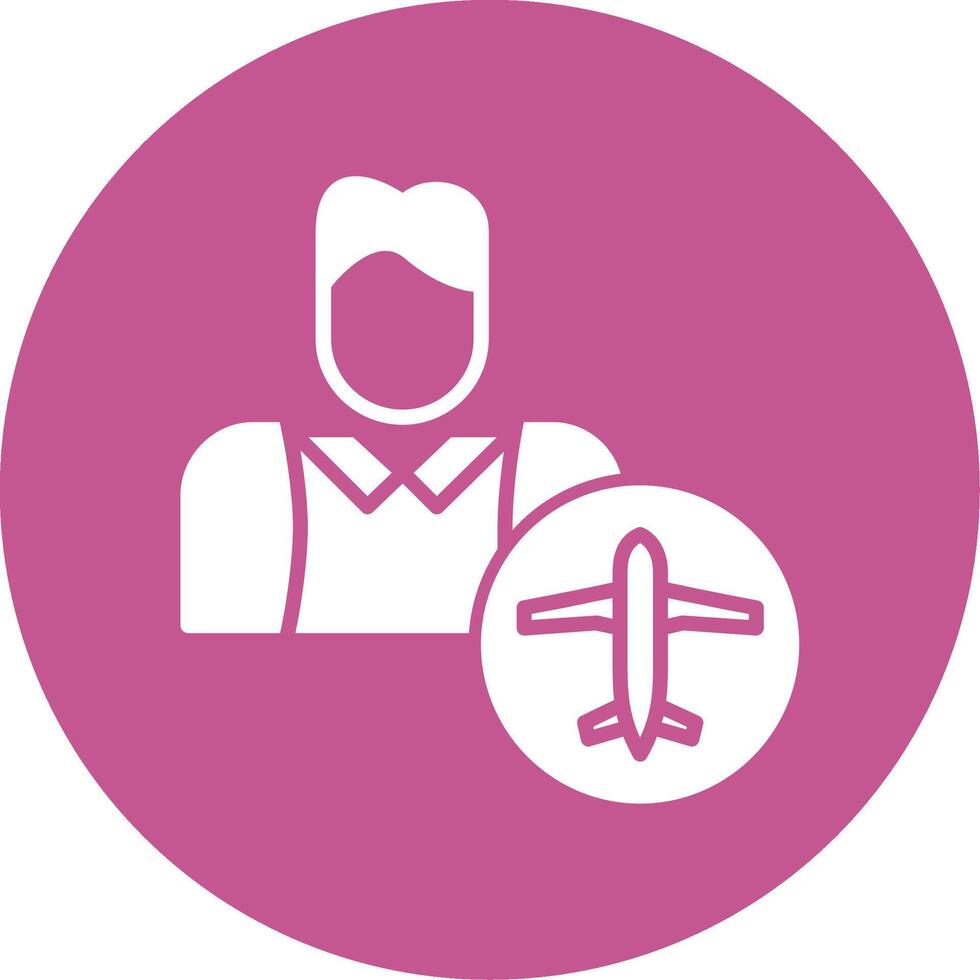 Flight Attendant Vector Icon