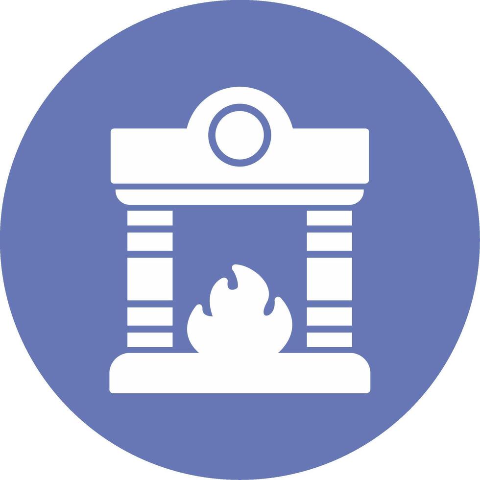 Fireplace Vector Icon