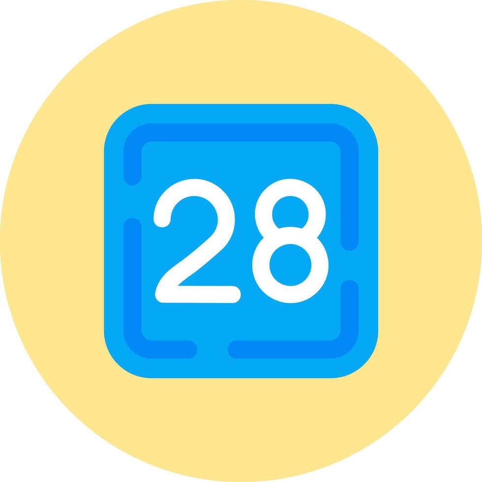 Twenty Eight Flat Circle Icon vector