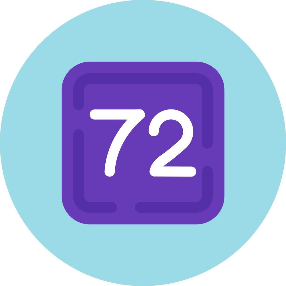 Seventy Two Flat Circle Icon vector