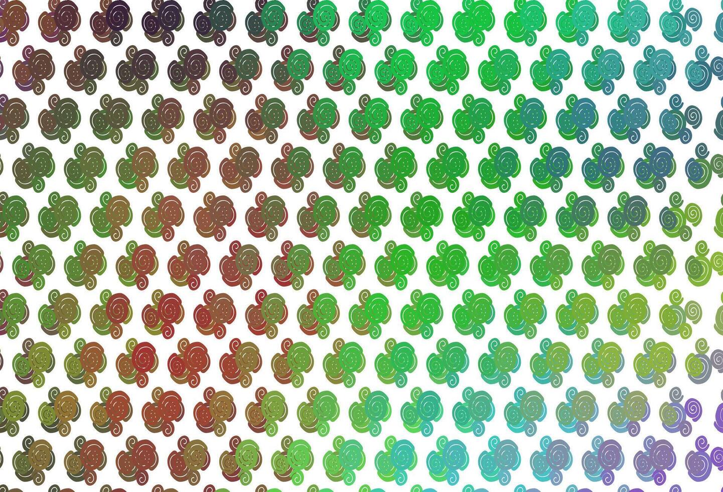 Light Multicolor, Rainbow vector pattern with curved circles.