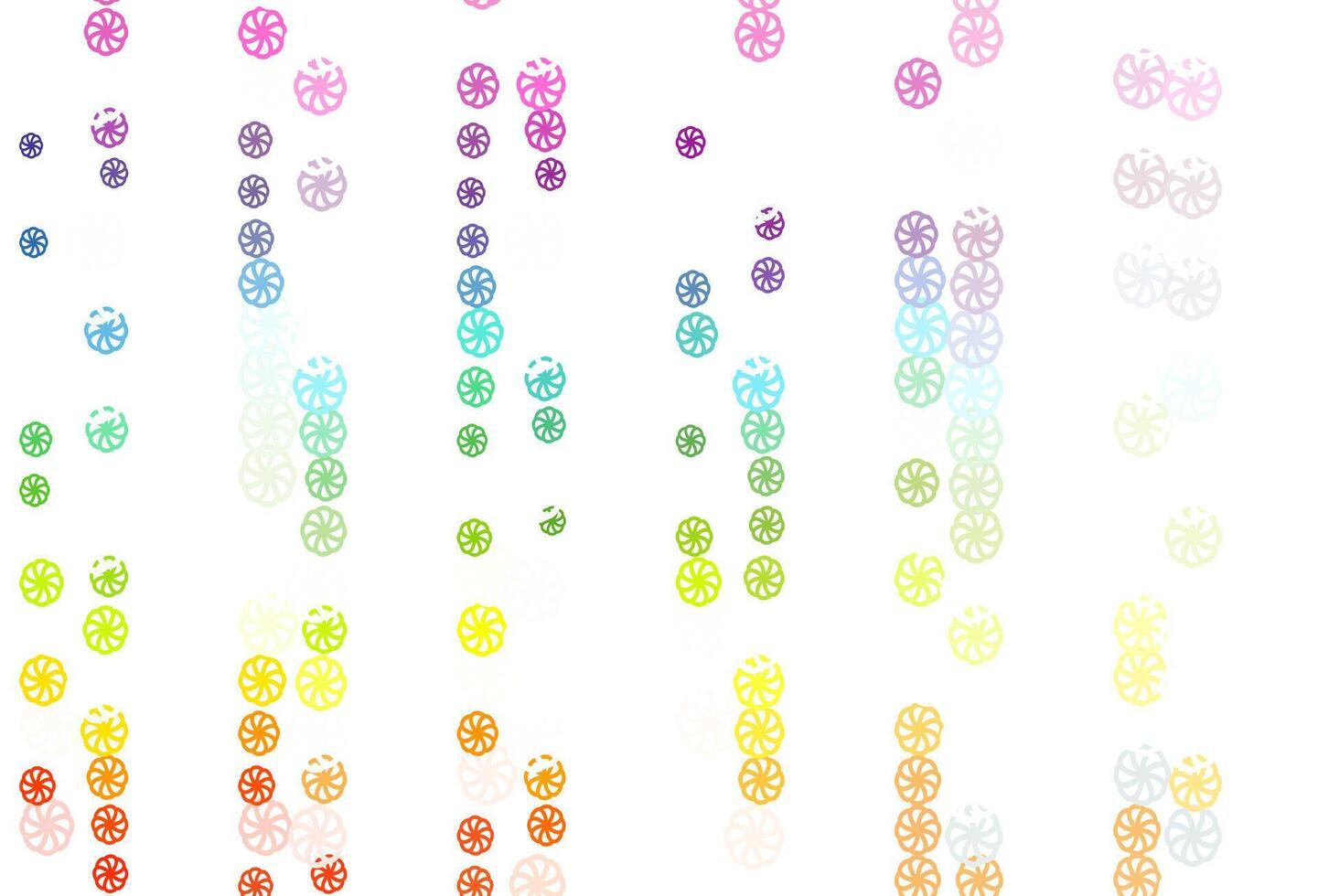 Light Multicolor, Rainbow vector texture with colored snowflakes.