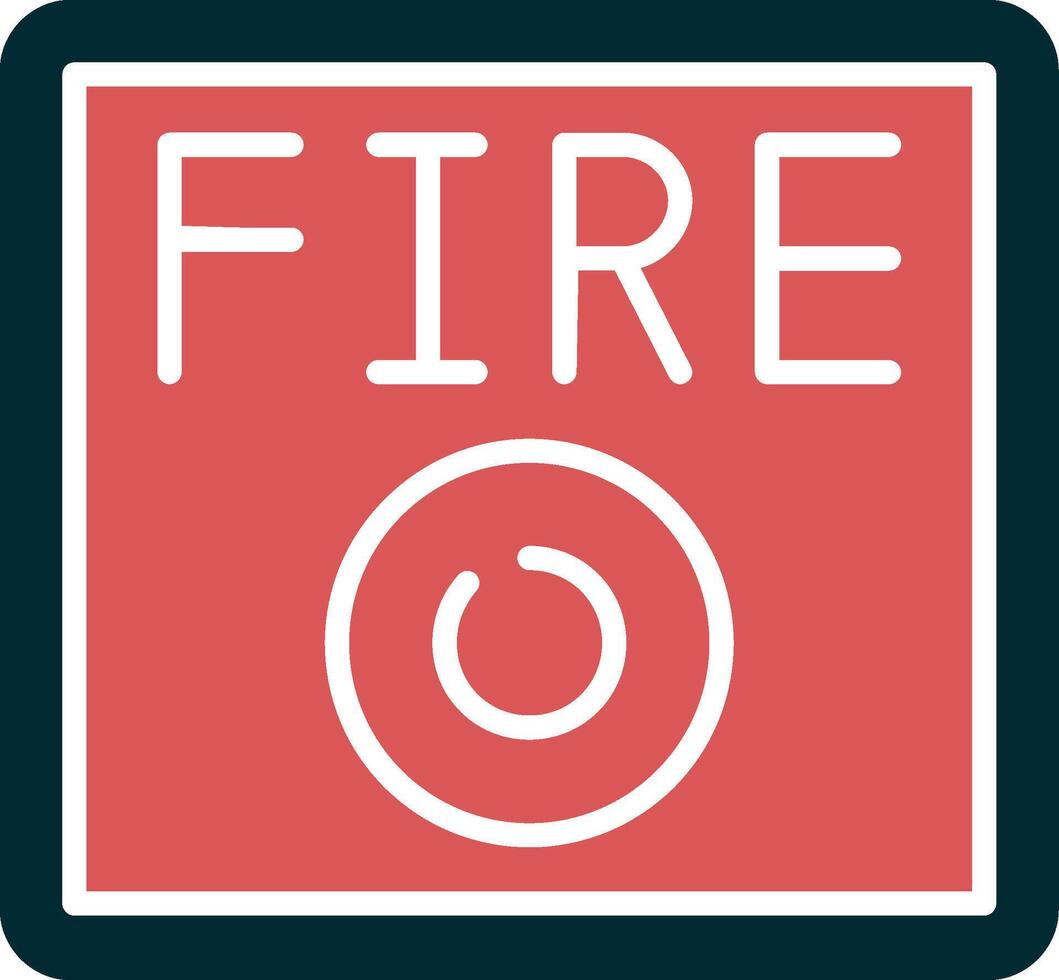 icono de vector de alarma de incendio