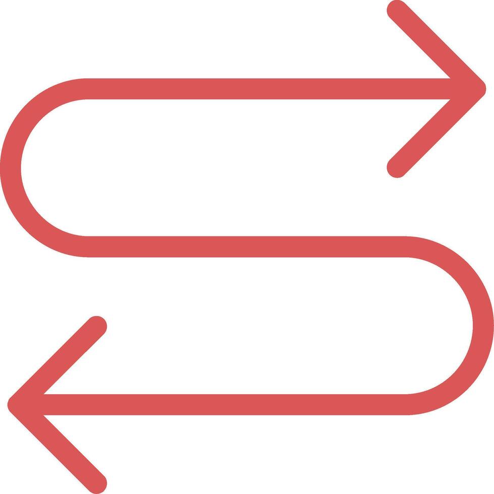 Zigzag Arrow Vector Icon