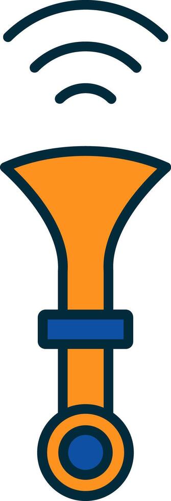 Horn Line Filled Two Colors Icon vector