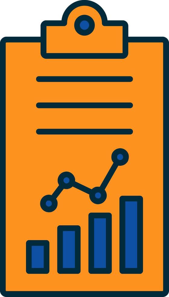 Report Line Filled Two Colors Icon vector