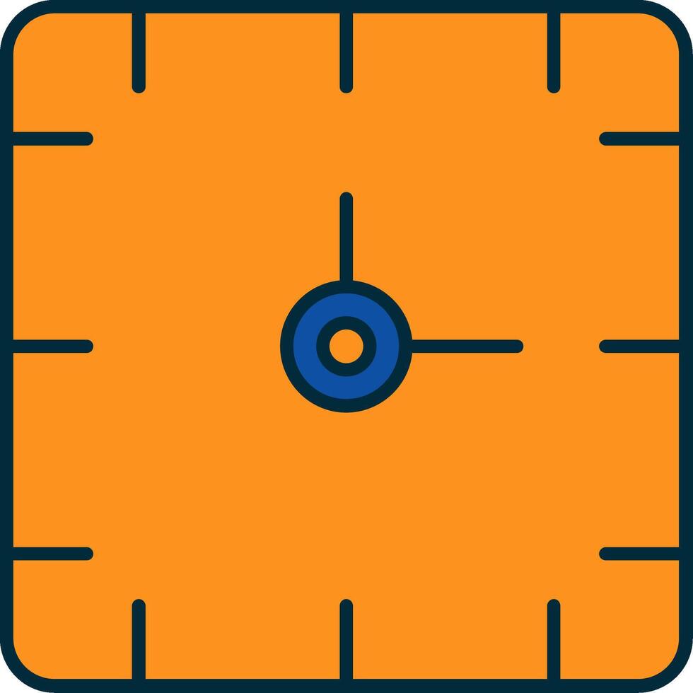 Clock Line Filled Two Colors Icon vector