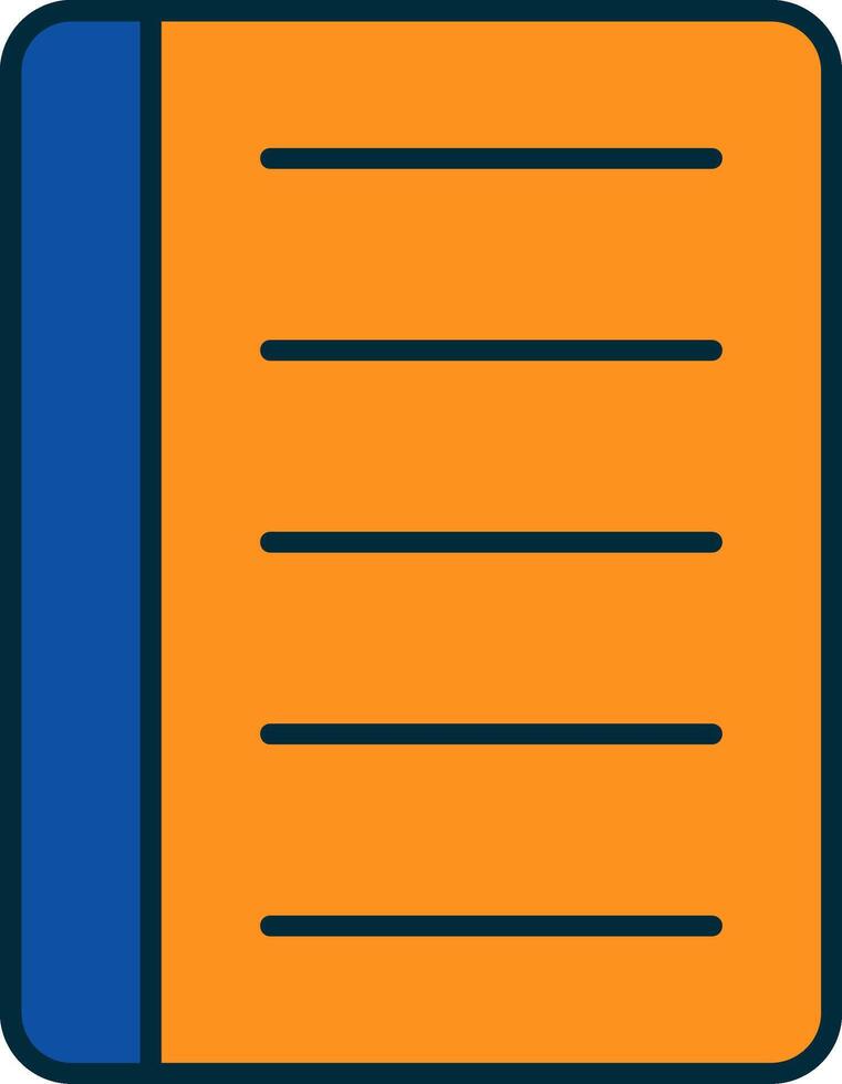 Notebook Line Filled Two Colors Icon vector