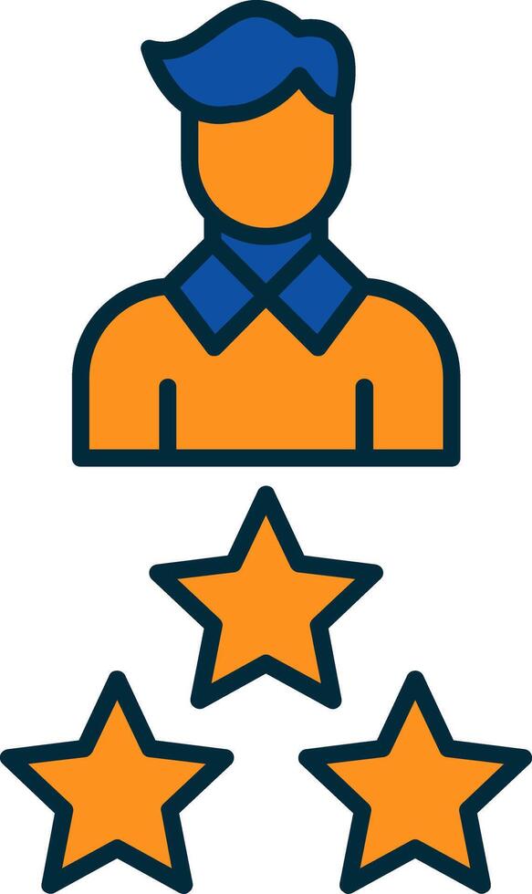 Expert Line Filled Two Colors Icon vector