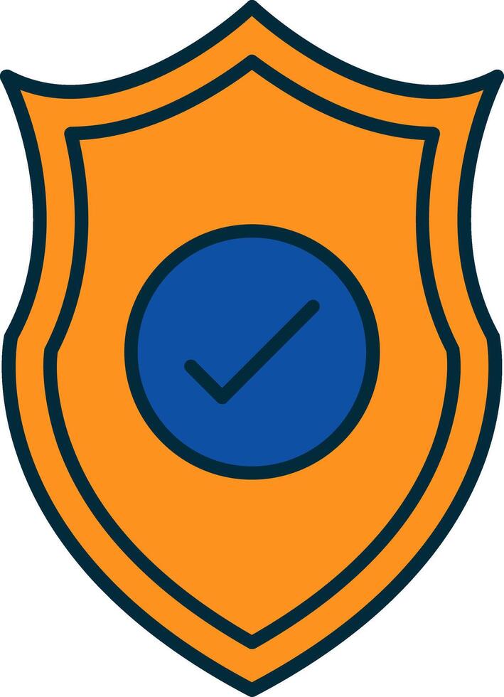 Safety Line Filled Two Colors Icon vector