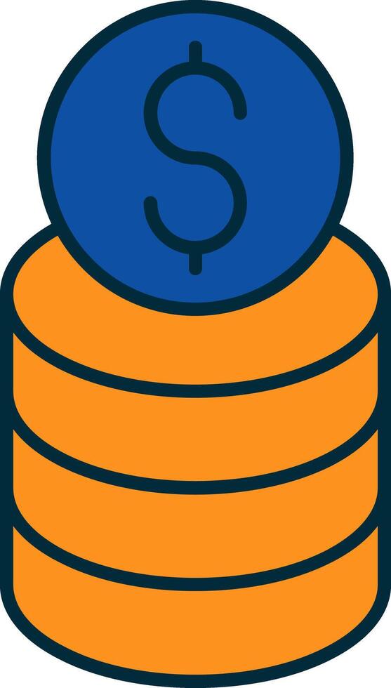 Income Line Filled Two Colors Icon vector