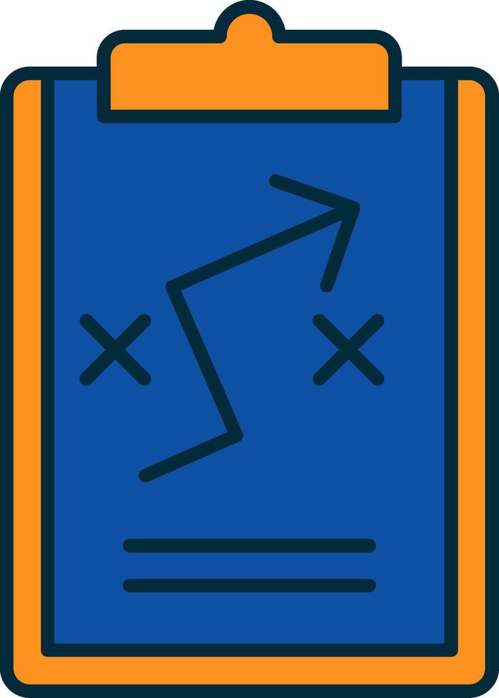 Plan Line Filled Two Colors Icon vector