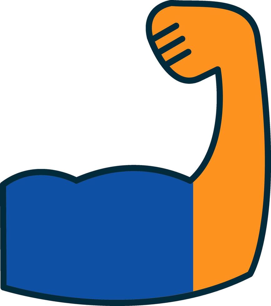 Brawn Line Filled Two Colors Icon vector