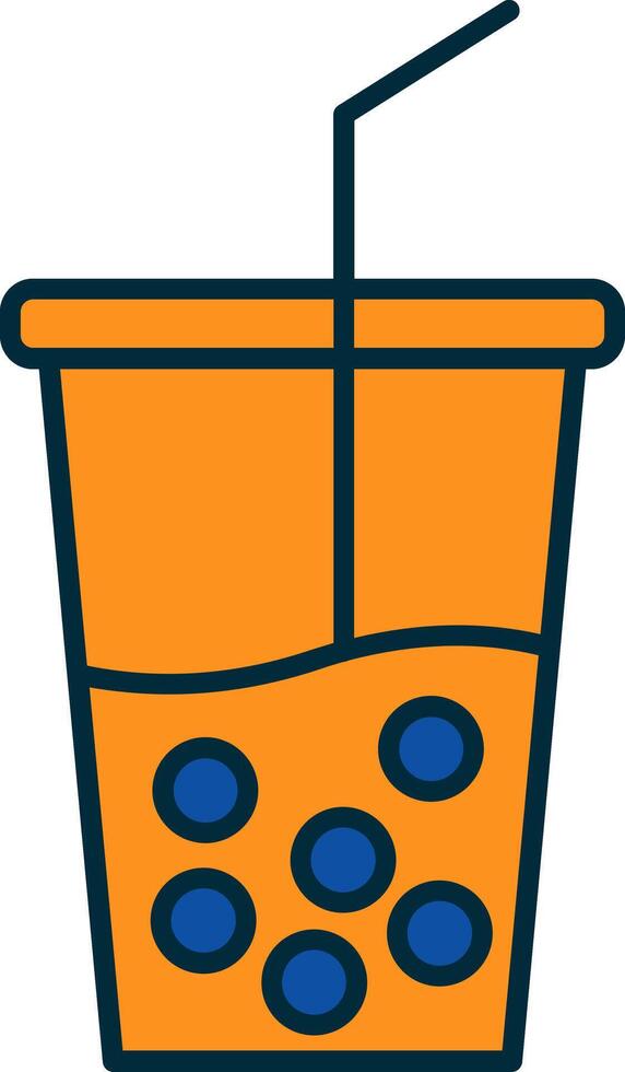 Soft Drink Line Filled Two Colors Icon vector