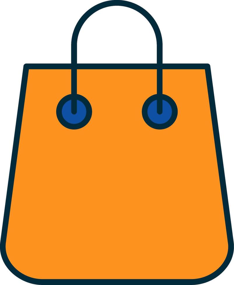 Bag Line Filled Two Colors Icon vector