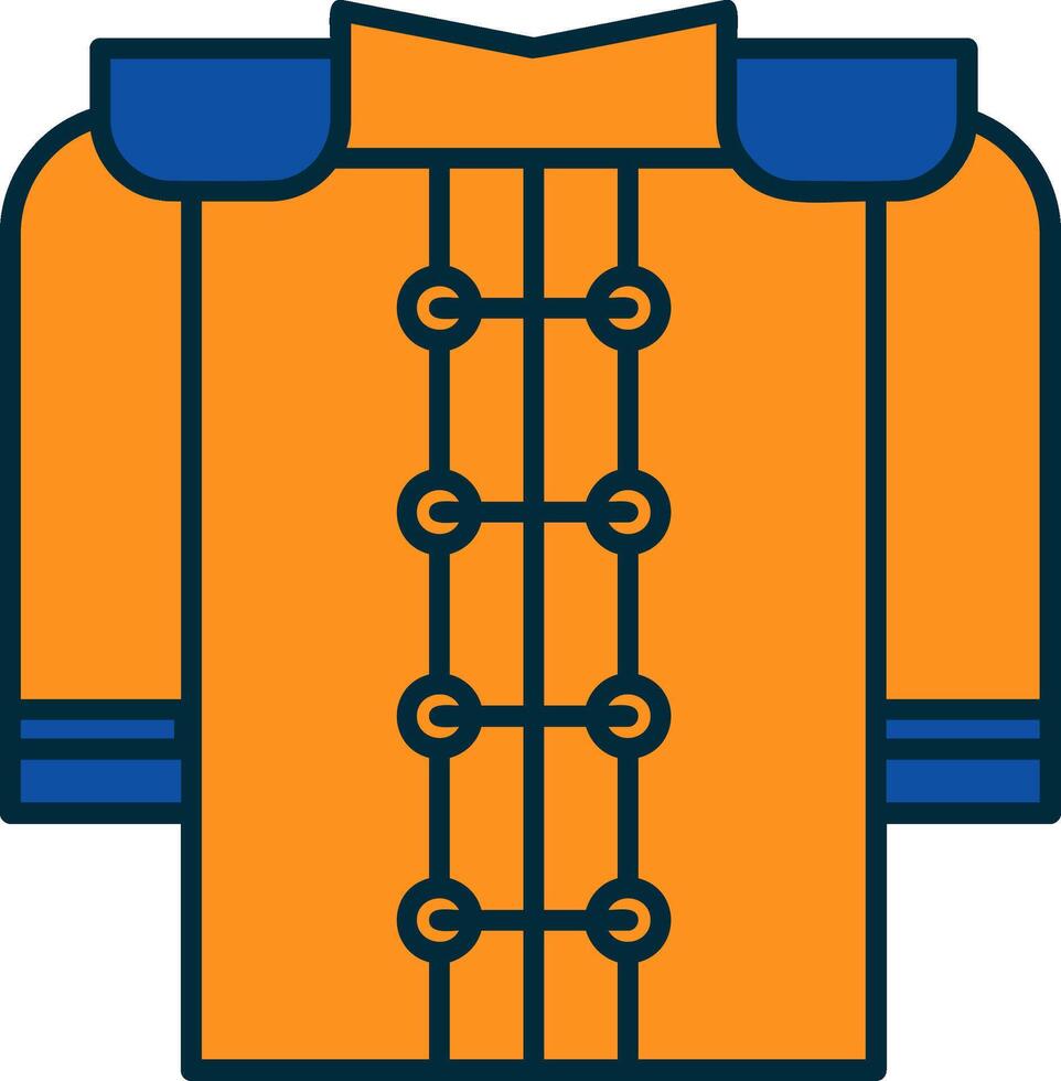 Marching Uniform Line Filled Two Colors Icon vector