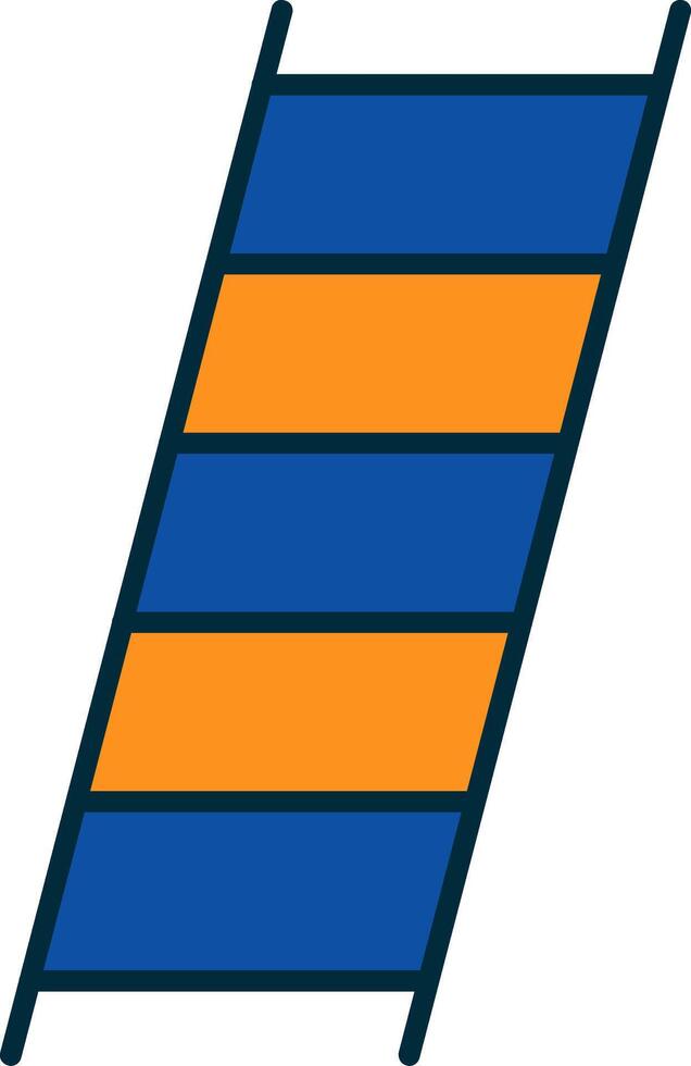 Ladder Line Filled Two Colors Icon vector