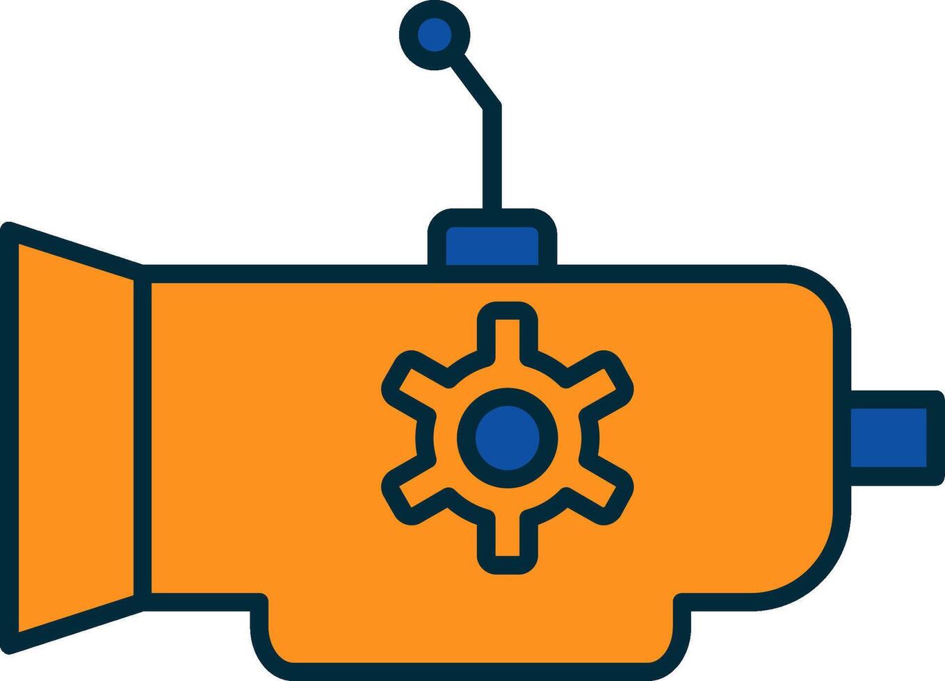 Gearbox Line Filled Two Colors Icon vector