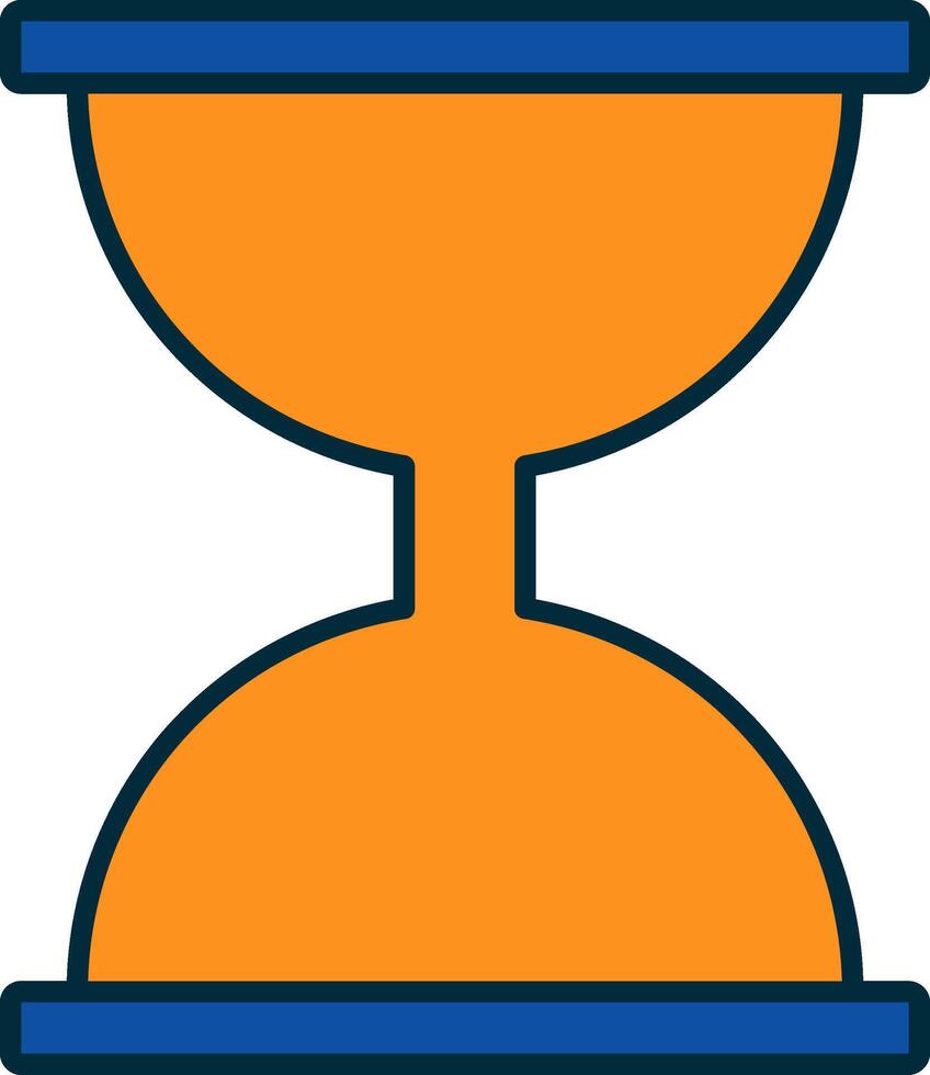 Hourglass Line Filled Two Colors Icon vector