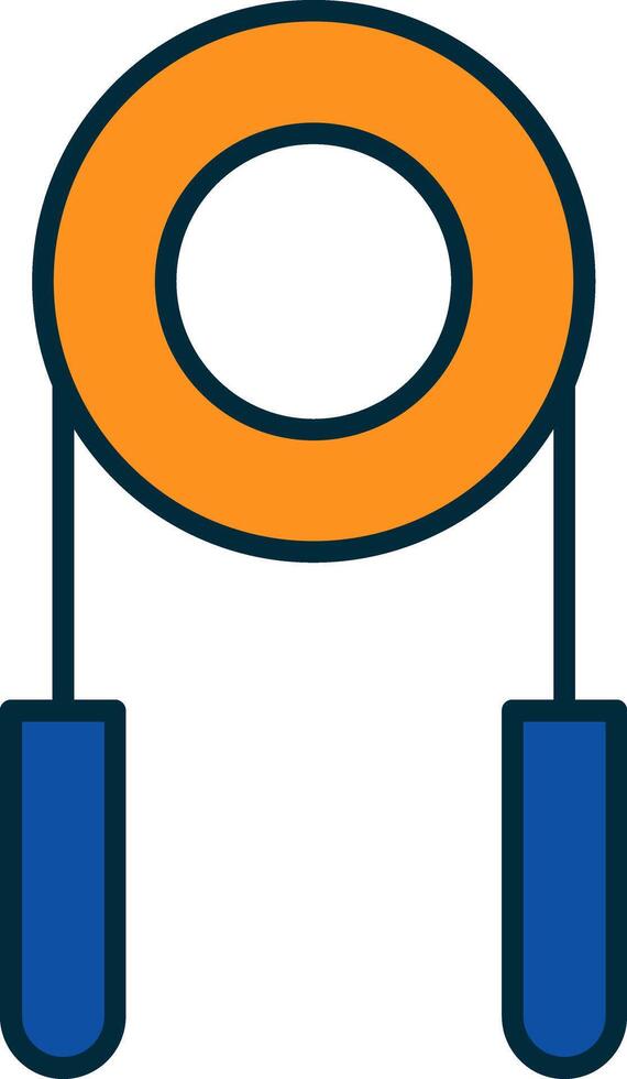 Hand Grip Line Filled Two Colors Icon vector