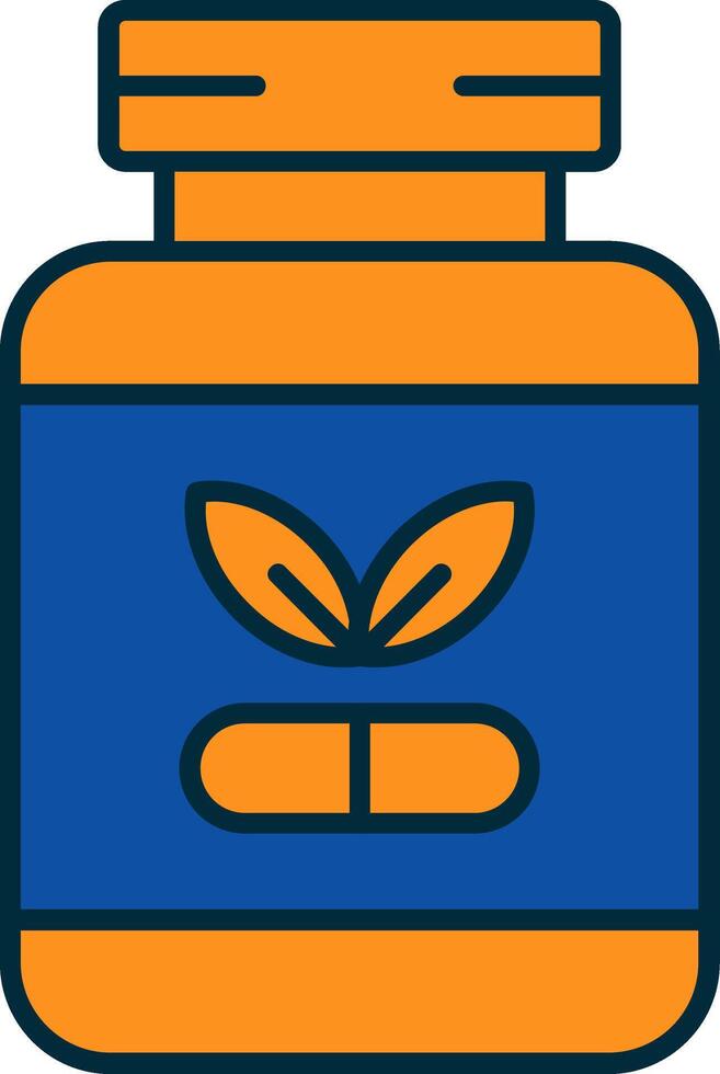 Supplements Line Filled Two Colors Icon vector