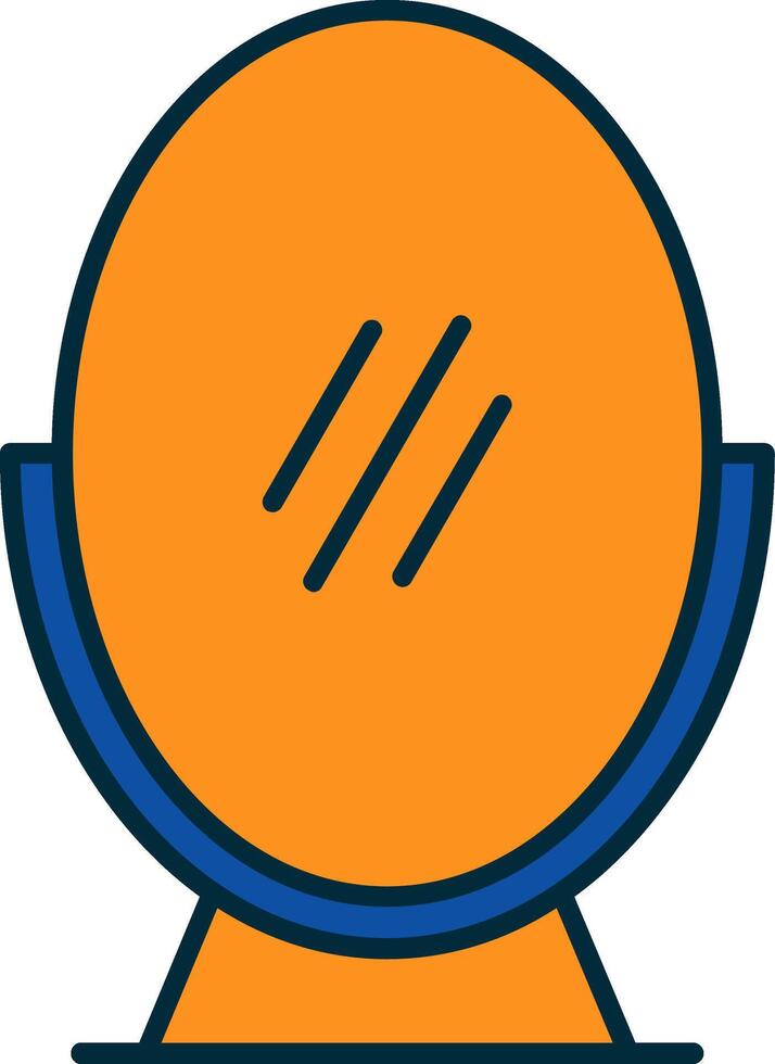 Mirror Line Filled Two Colors Icon vector