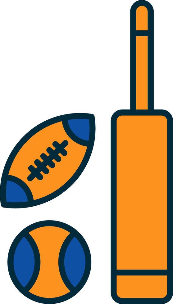Sport Line Filled Two Colors Icon vector