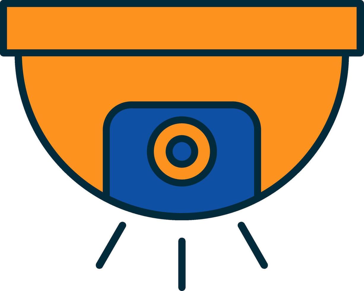 Cctv Line Filled Two Colors Icon vector