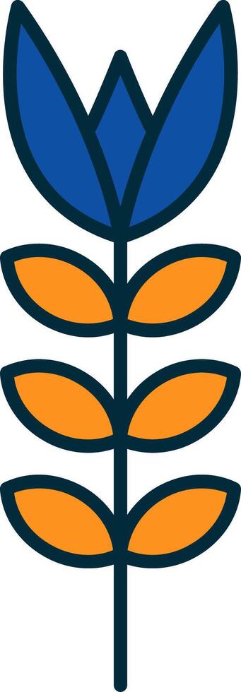 Oats Line Filled Two Colors Icon vector