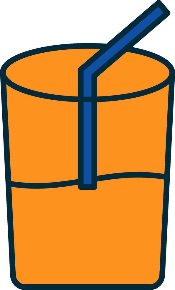 Drink Line Filled Two Colors Icon vector