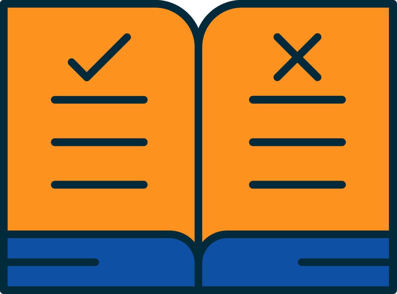 Guidelines Line Filled Two Colors Icon vector