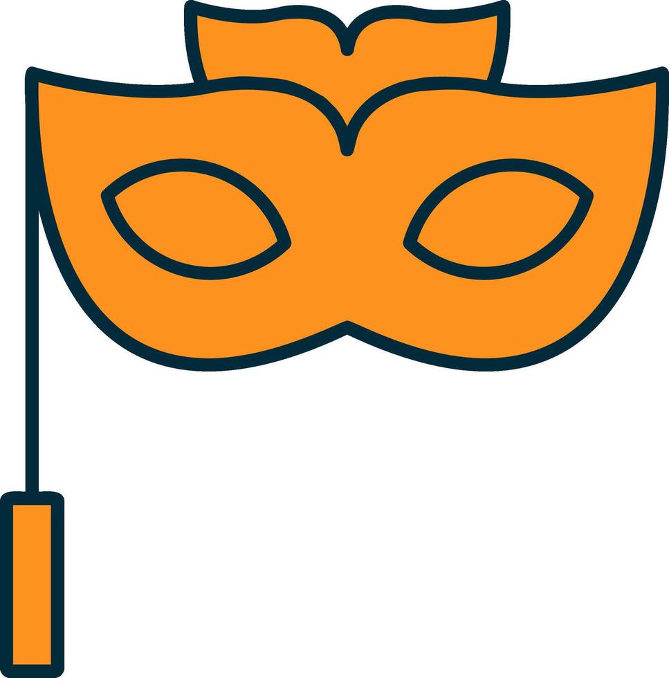 Eye mask Line Filled Two Colors Icon vector