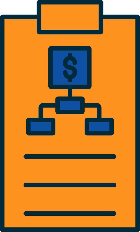 Planing Line Filled Two Colors Icon vector