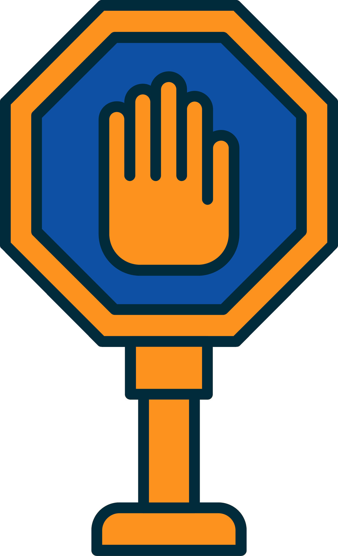 Stop Sign Line Filled Two Colors Icon 37157646 Vector Art at Vecteezy