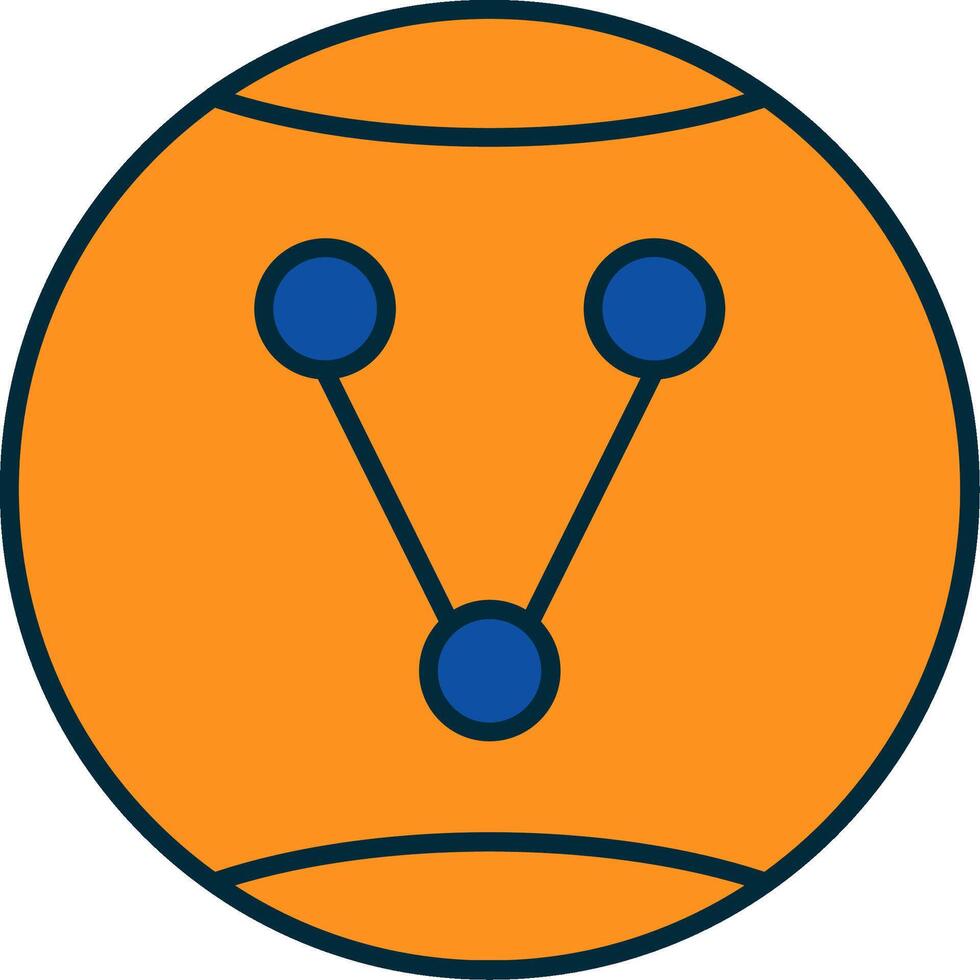 Share Option Line Filled Two Colors Icon vector