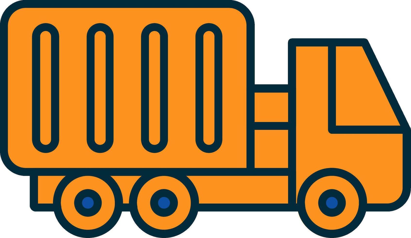 Container Line Filled Two Colors Icon vector