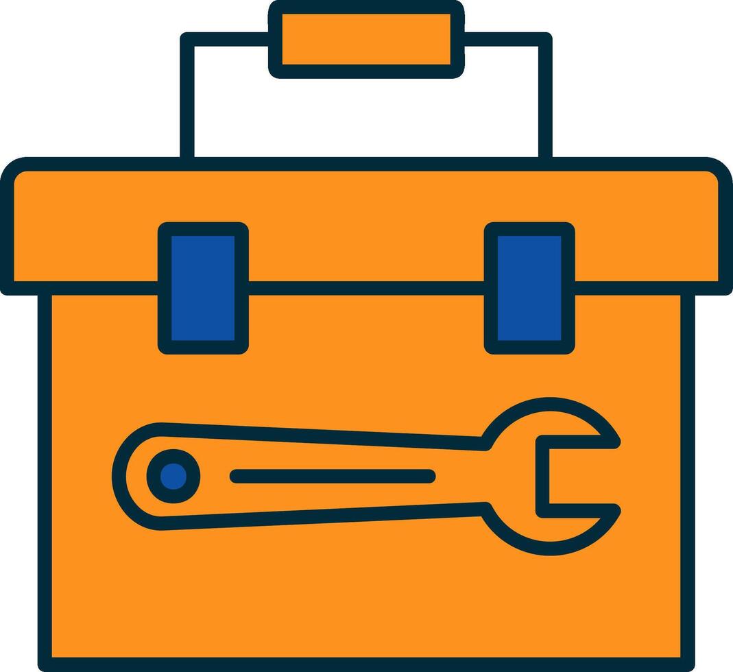 Toolbox Line Filled Two Colors Icon vector