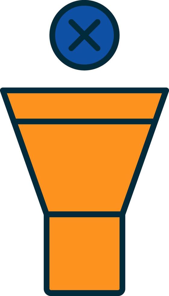 Mute Line Filled Two Colors Icon vector