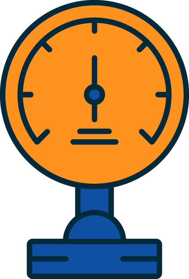 Pressure Meter Line Filled Two Colors Icon vector