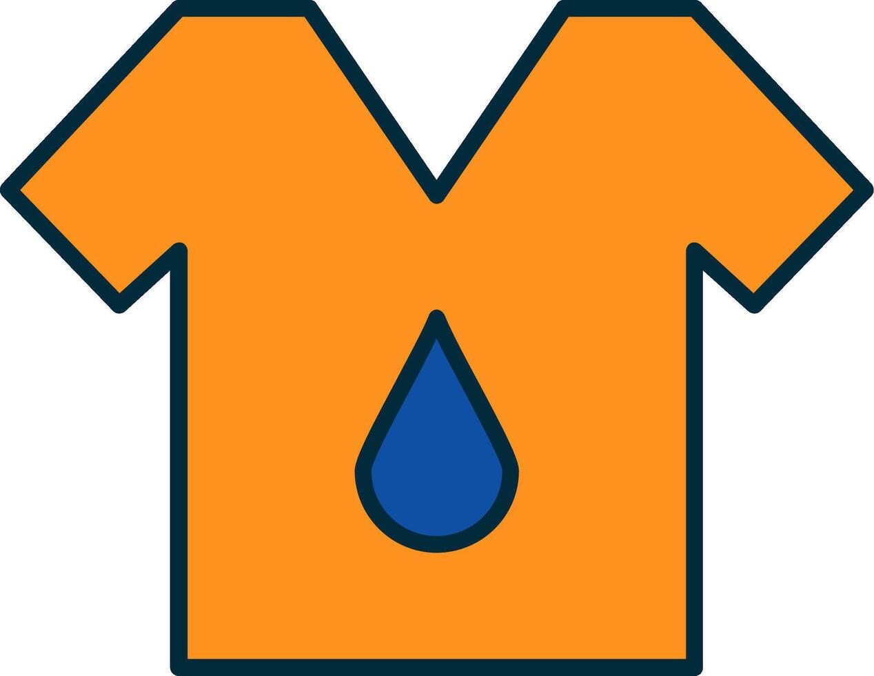 T Shirt Line Filled Two Colors Icon vector