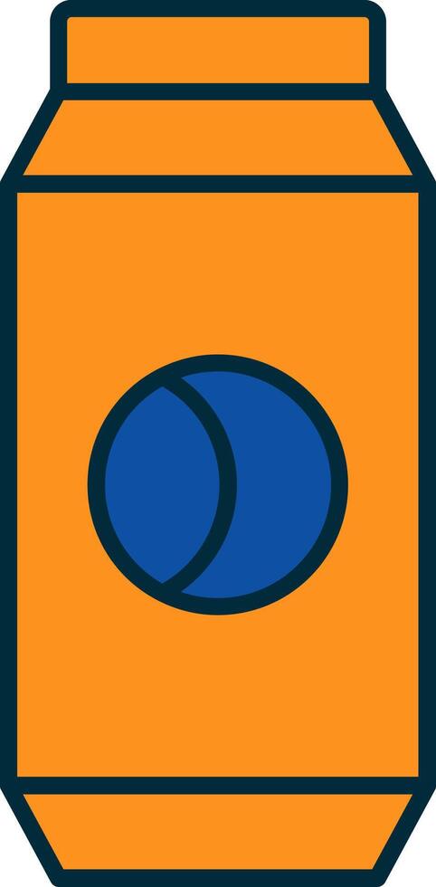 Can Line Filled Two Colors Icon vector