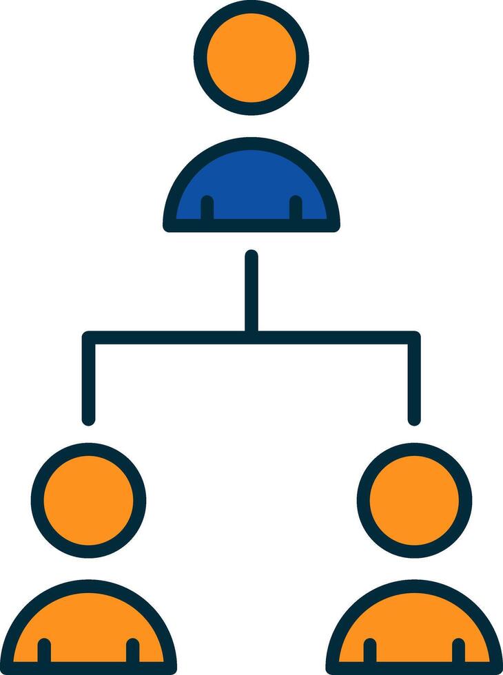 Hrm Line Filled Two Colors Icon vector