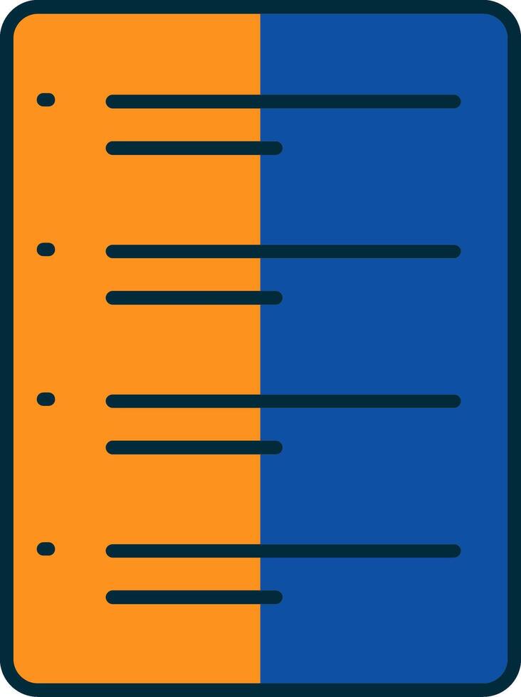 To Do List Line Filled Two Colors Icon vector