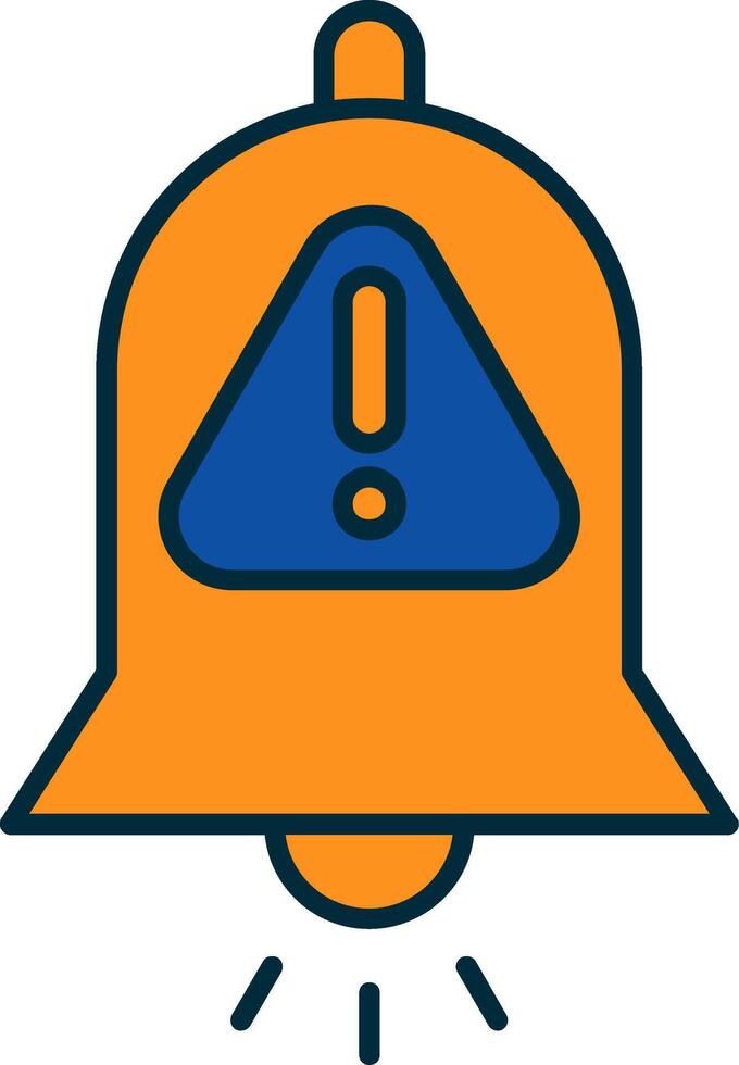 Interruption Line Filled Two Colors Icon vector