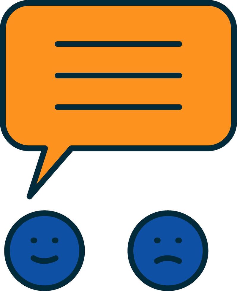 Response Line Filled Two Colors Icon vector