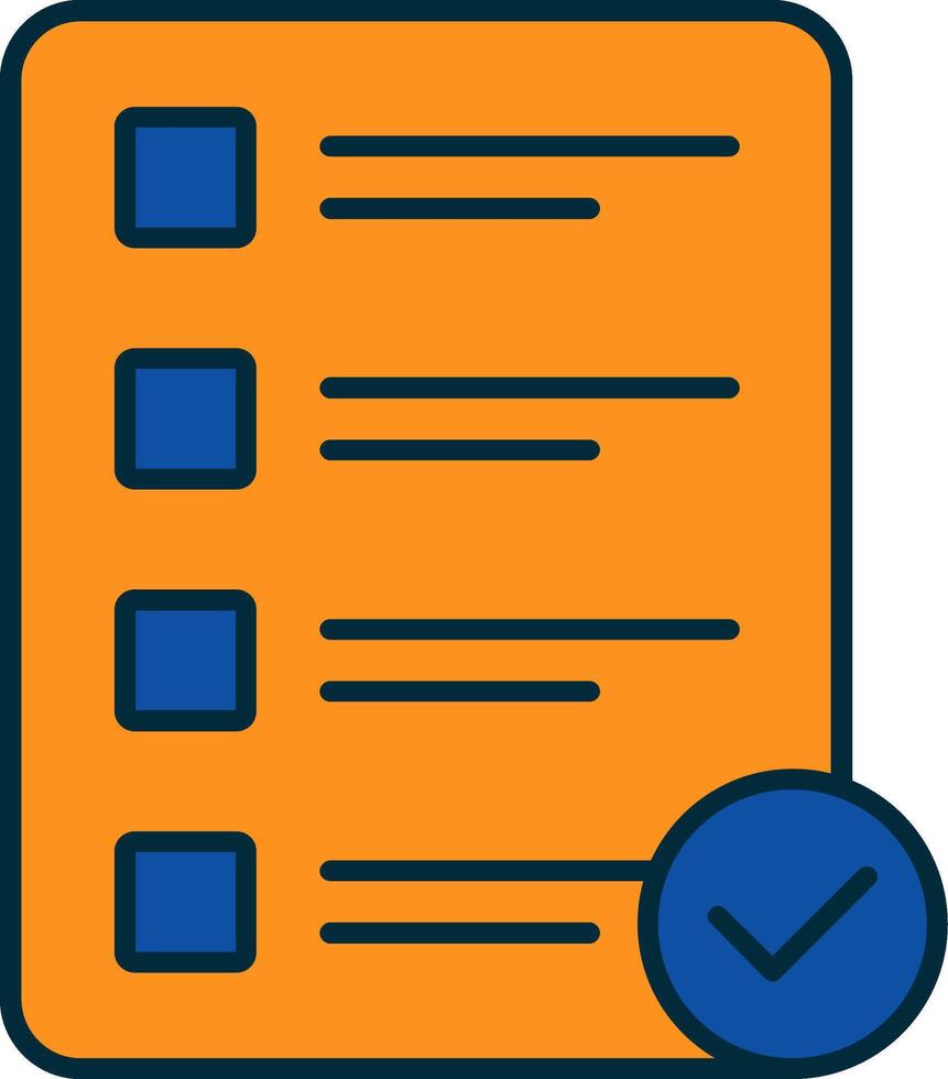 Priority Line Filled Two Colors Icon vector
