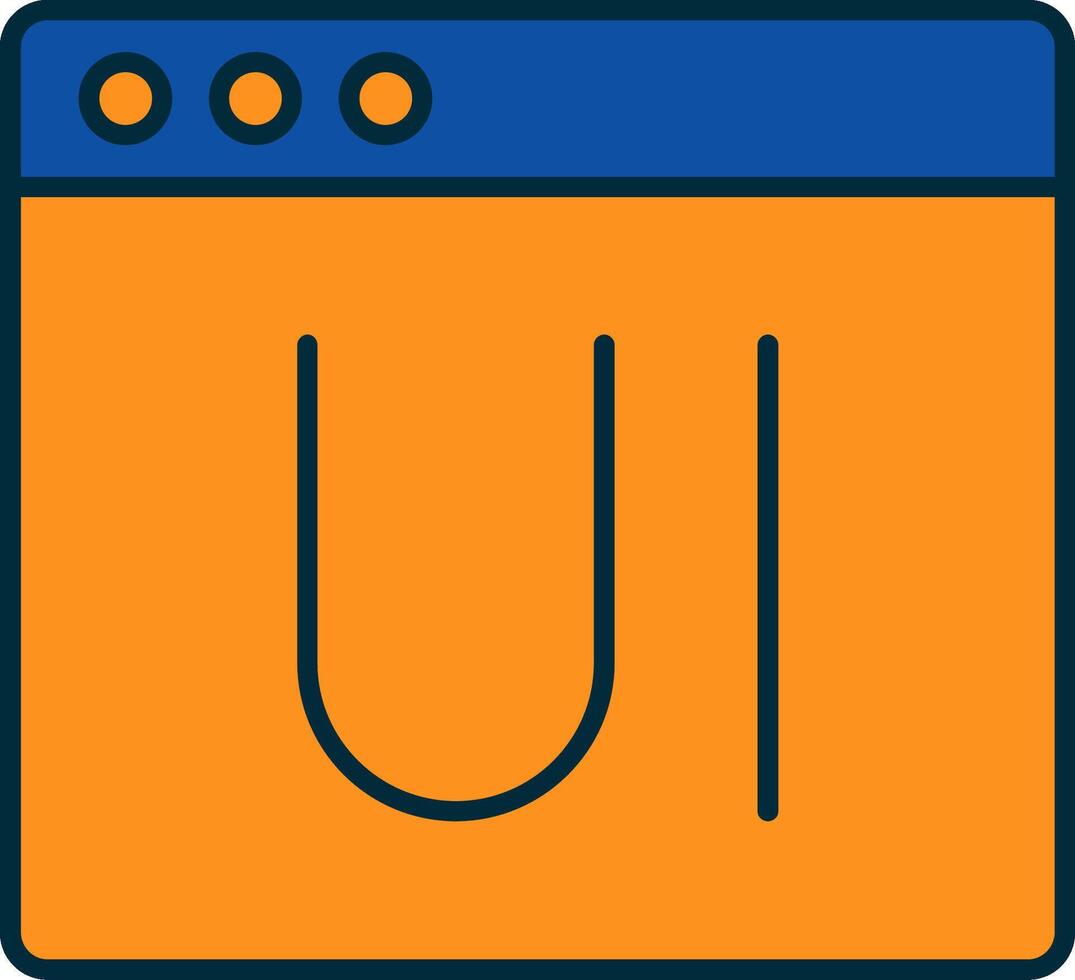 Ui Line Filled Two Colors Icon vector