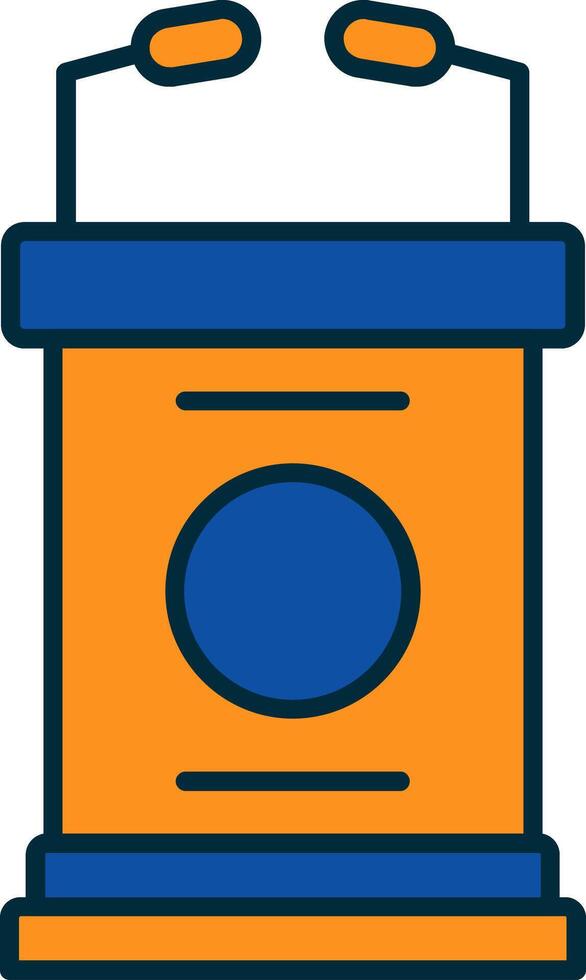 Lectern Line Filled Two Colors Icon vector